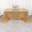 Mesh 90"x156" Rectangle Tablecloth Gold - Wave Sequin Embroidered Design for Refined Occasions
