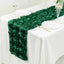 Rosette Satin 14"x108" Table Runner Hunter Emerald Green - Grandiose Design