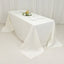 Fire Retardant Premium Polyester 90"x132" Rectangular Tablecloth Ivory - High-Performance Seamless Table Cover