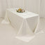 Lamour Satin 90"x132" Rectangle Tablecloth Ivory - Soft & Silk-Like Seamless Table Cover