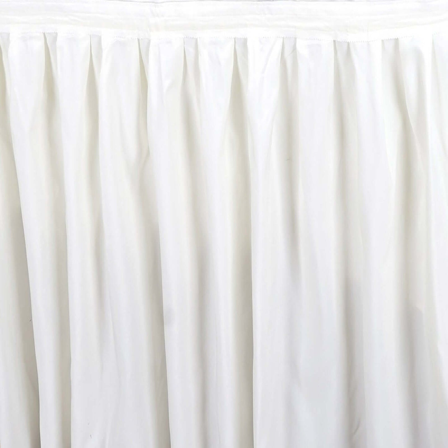 Polyester 17ft Table Skirt Ivory - Classic Pleated Design