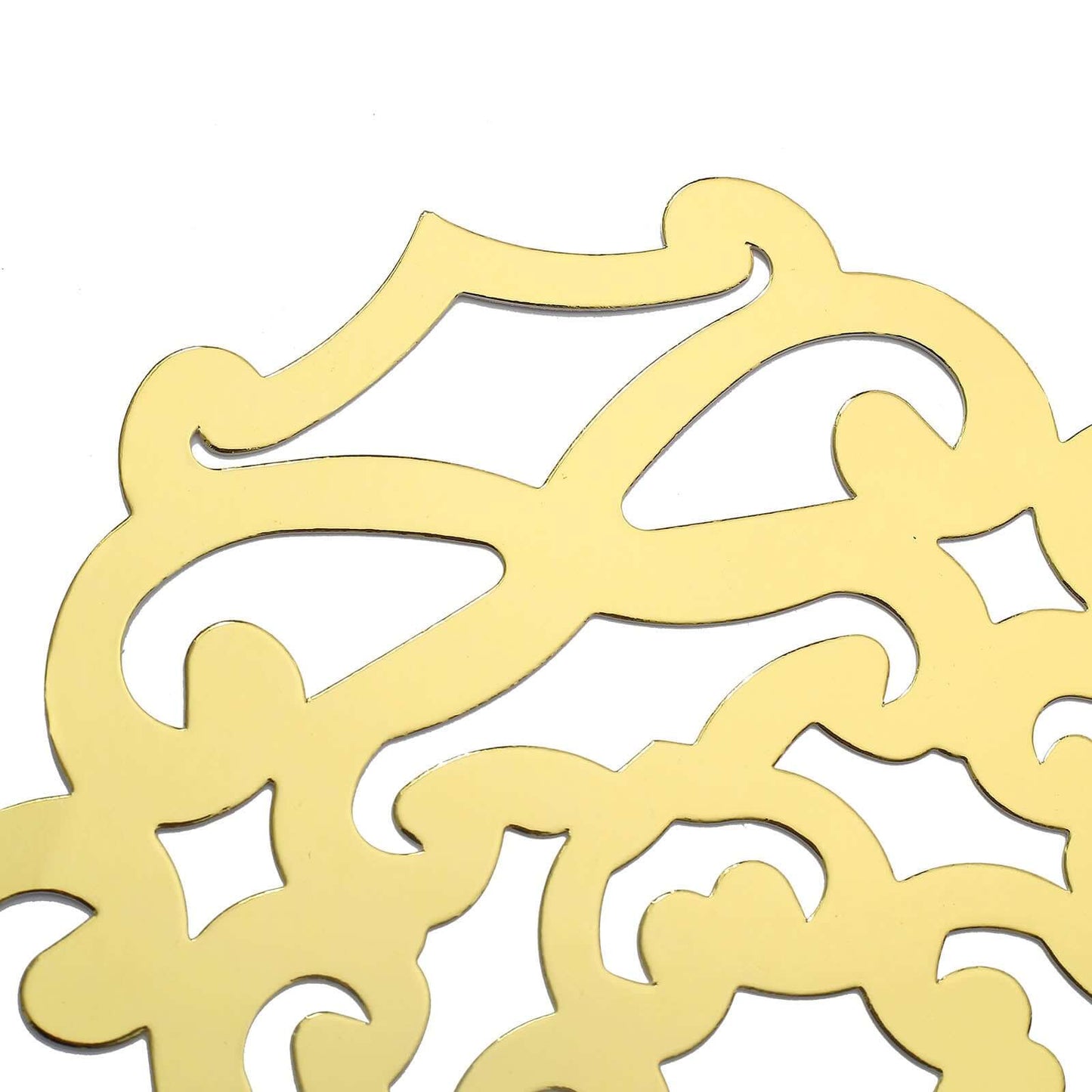 6-Pack Disposable Table Placemats in Metallic Gold Laser Cut Flower Design - 700GSM Cardboard Placemats for Glamorous Table Settings 13"