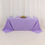 Premium Polyester 90"x132" Rectangle Tablecloth Lavender Lilac - Seamless 220GSM Stain-Resistant Table Cover