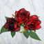 31" 24Pcs Red, Black Tip Long Stem Artificial Silk Roses Flowers