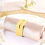 4 Pack Matte Gold Metal Square Napkin Rings with Place Card Holder, Modern Design Multipurpose Napkins Rings