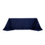 Lamour Satin 90"x132" Rectangle Tablecloth Navy Blue - Soft & Silk-Like Seamless Table Cover