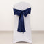 5 Pack Lamour Satin 6"x106" Chair Sashes Navy Blue - Stylish Reusable Decorative Bows