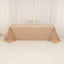 Premium Polyester 90"x156" Rectangle Tablecloth Nude - Seamless 220GSM Stain-Resistant Table Cover
