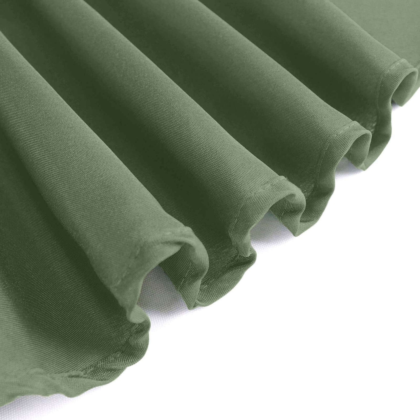 Polyester 132" Round Tablecloth Olive Green - Seamless Chic Table Cover