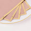 50-Pack Paper Dinner Napkins Dusty Rose with Gold Foil Edge 2 Ply - Stylish Disposable Napkins