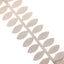 Taffeta Ribbon Sash with 4" Leaf Petal Design Beige 50ft - Sophisticated Artificial Fabric Garland