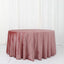 Premium Velvet 120" Round Tablecloth Dusty Rose - Reusable Soft & Seamless Table Cover