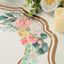 10-Pack Disposable Table Placemats in White with Peony Flowers Print & Rose Gold 13"