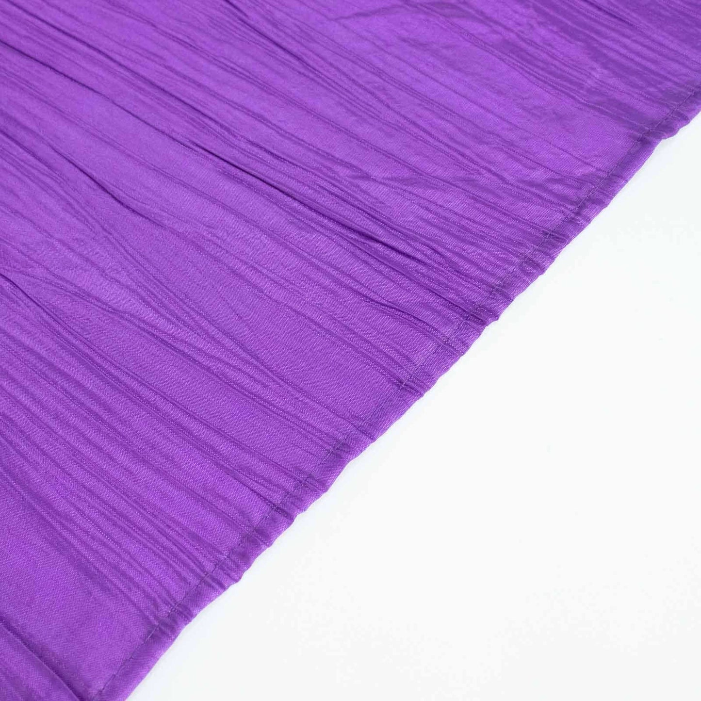 5 Pack Taffeta 20"x20" Napkins Purple - Accordion Crinkle Dinner Napkins