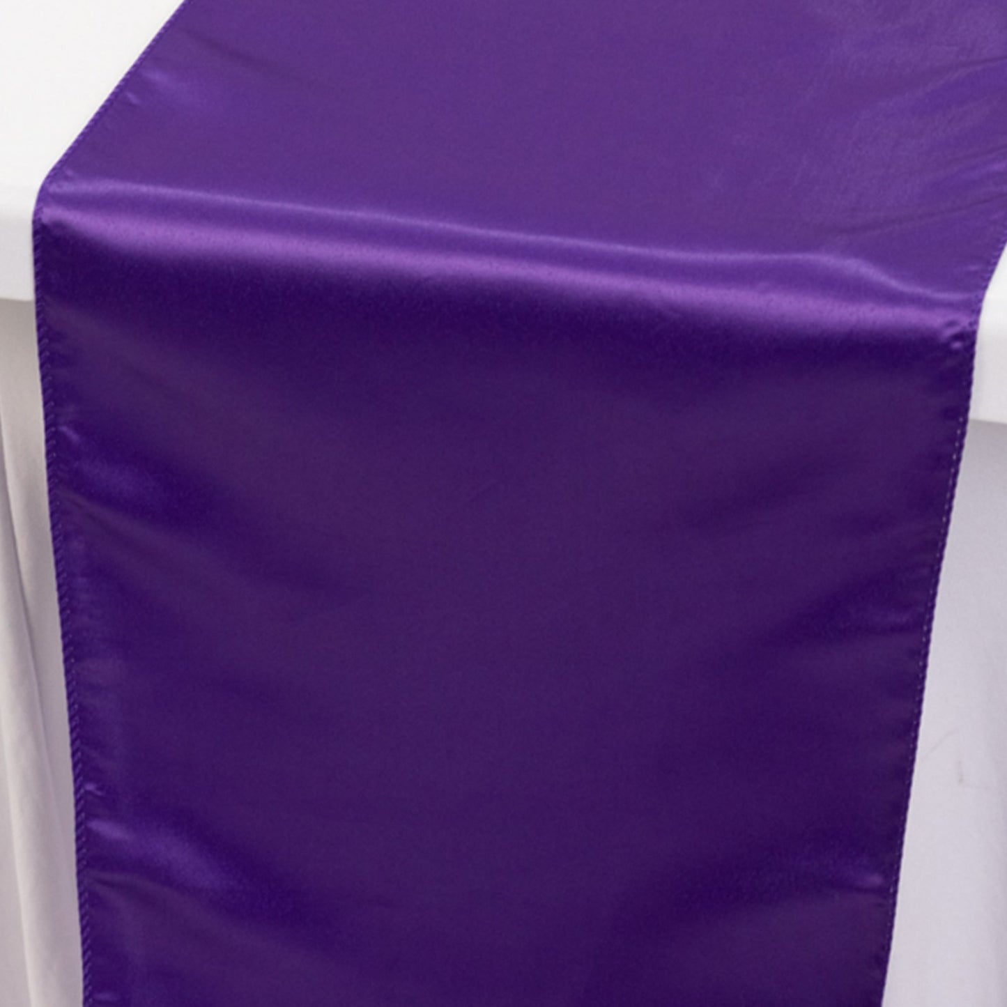 Lamour Satin 12"x108" Table Runner Purple - Smooth & Lustrous Finish