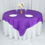 Taffeta 72"x72" Table Overlay Square Tablecloth Purple - Accordion Crinkle Table Cover