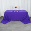 Premium Polyester 90"x156" Rectangle Tablecloth Purple - Seamless 220GSM Stain-Resistant Table Cover