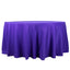 Premium Polyester 120" Round Tablecloth Purple - Seamless 220GSM Wrinkle-Resistant Table Cover