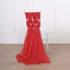 5 Pack Chiffon Chair Sashes Red - Soft & Lightweight Designer Chair Bows 22"x78"