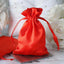 12 Pack 4"x6" Red Satin Drawstring Wedding Party Favor Gift Bags