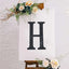 Decorative Rhinestone Alphabet "H" Letter Stickers, Glitter Adhesive Craft Letters Black DIY Sparkle Embellishments 8"