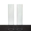 2-Pack Clear Ribbed Glass Hurricane Shades Open End Design - Stylish Candelabra Pillar Candle Holder Table Centerpiece 14"