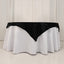 Lamour Satin 54"x54" Table Overlay Square Tablecloth Black - Durable & Silk-Like Table Cover for Weddings & Parties