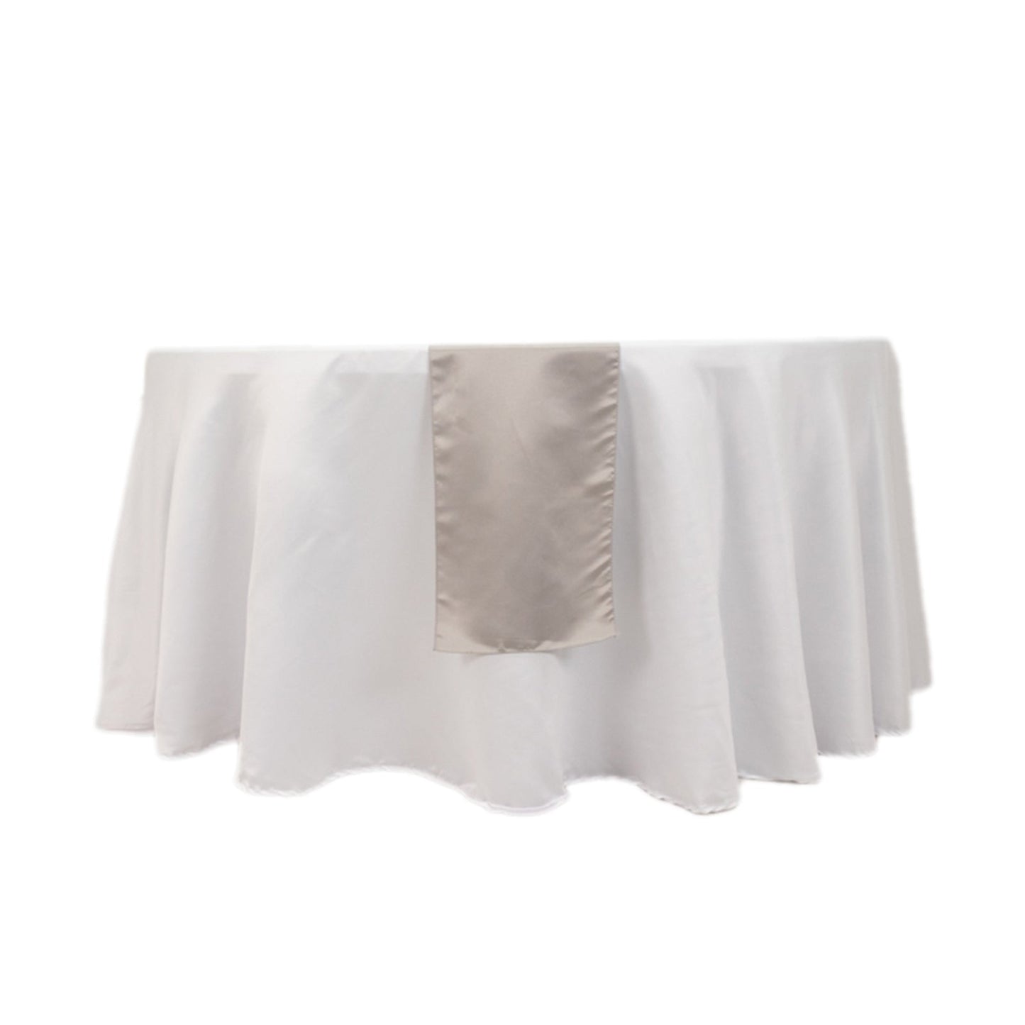 Lamour Satin 12"x108" Table Runner Silver - Smooth & Lustrous Finish
