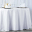 Premium Polyester 108" Round Tablecloth White - Wrinkle-Resistant 220GSM Table Cover for Weddings & Events
