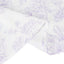 Polyester 132" Round Tablecloth White - Lavender Lilac French Toile Pattern for Chic Weddings