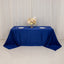 Lamour Satin 90"x132" Rectangle Tablecloth Royal Blue - Soft & Silk-Like Seamless Table Cover