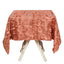 Taffeta 54"x54" Square Tablecloth Terracotta (Rust) 3D Leaf Petal Table Cover