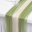 20-Pack 9ft Sheer Table Runners â€“ Dusty Sage Green/Beige Shimmer Sheer Drapes, Wrinkle-Free