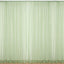2 Pack Sage Green Sheer Chiffon Event Curtain Drapes, Durable Flame Resistant Organza Backdrop Event Panels With Rod Pockets - 10ftx10ft