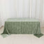 Premium Crushed Velvet 90"x132" Rectangle Tablecloth Sage Green - Reusable Soft & Seamless Table Cover