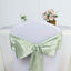 5 Pack Satin Chair Sashes Sage Green - Durable Chair Bows with Shiny Finish 6"x106"