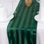 Satin 12"x108" Table Runner Hunter Emerald Green - Stripe Table Decor