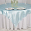 Satin 72"x72" Table Overlay Square Tablecloth Light Blue - Smooth Finish Table Cover