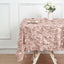 Taffeta 54"x54" Table Overlay Square Tablecloth Dusty Rose 3D Leaf Petal Table Cover