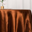 Satin 120" Round Tablecloth Cinnamon Brown - Stylish Seamless Table Cover