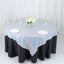 Sequin 60"x60" Table Overlay Square Tablecloth  Iridescent Blue - Luxe Wedding Table Topper