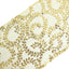 Mesh 12"x108" Table Runner Gold - Leaf Vine Sequin Embroidered Design for Sophisticated Occasion