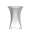 Metallic Spandex 30" Fitted Round Cocktail Table Cover Silver Highboy Tablecloth - Stretch Fit & Water-Resistant
