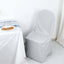 Polyester Slip On Banquet Chair Covers Silver - Stain-Resistant Reusable Durable Fabric