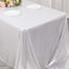 Sequin Dots Polyester 90"x132" Rectangle Tablecloth Shimmering Silver - Seamless, Glittering & Wrinkle Free Table Cover