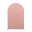 8ft Matte Dusty Rose Spandex Fitted Wedding Arch Cover For Round Top Chiara Backdrop Stand