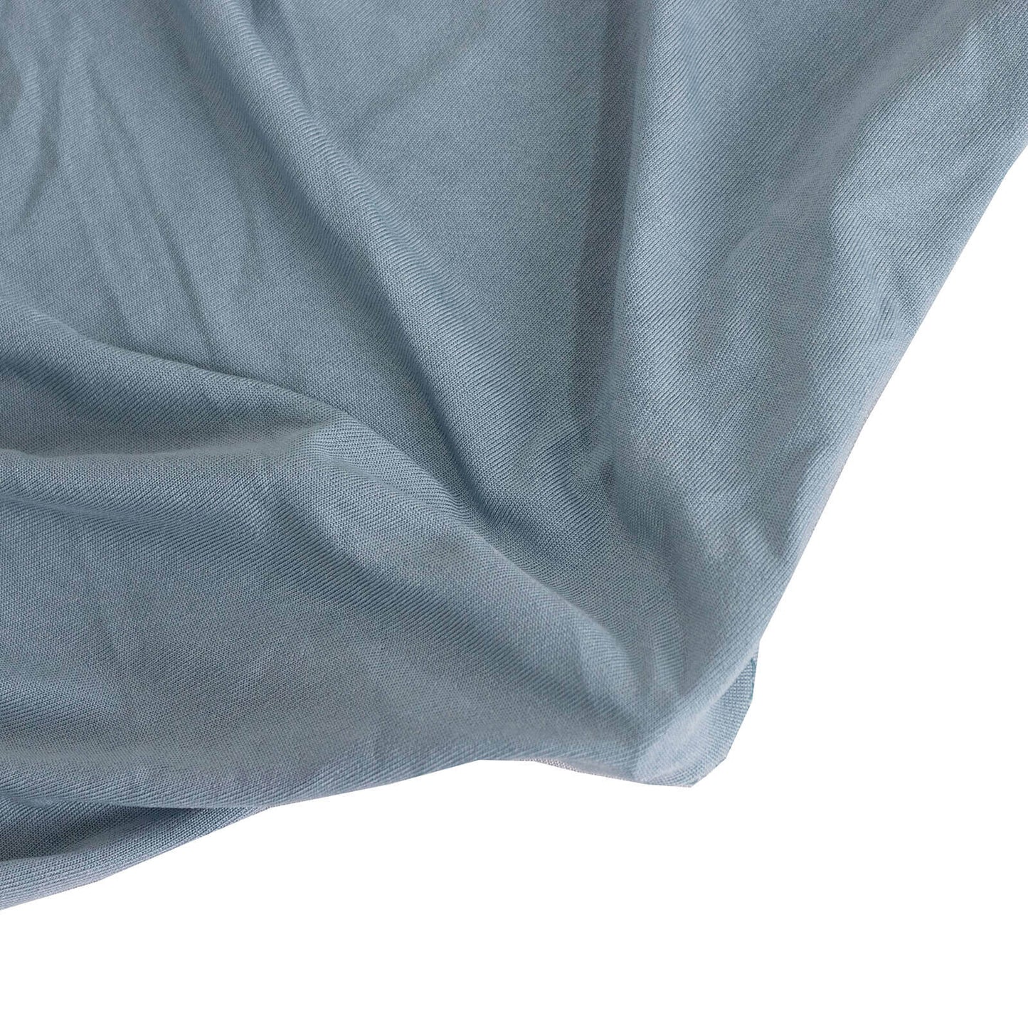 Spandex Chair Cover with Silver Rhinestone Buckled Sash Band Dusty Blue - Stretch Fitted Slipcover