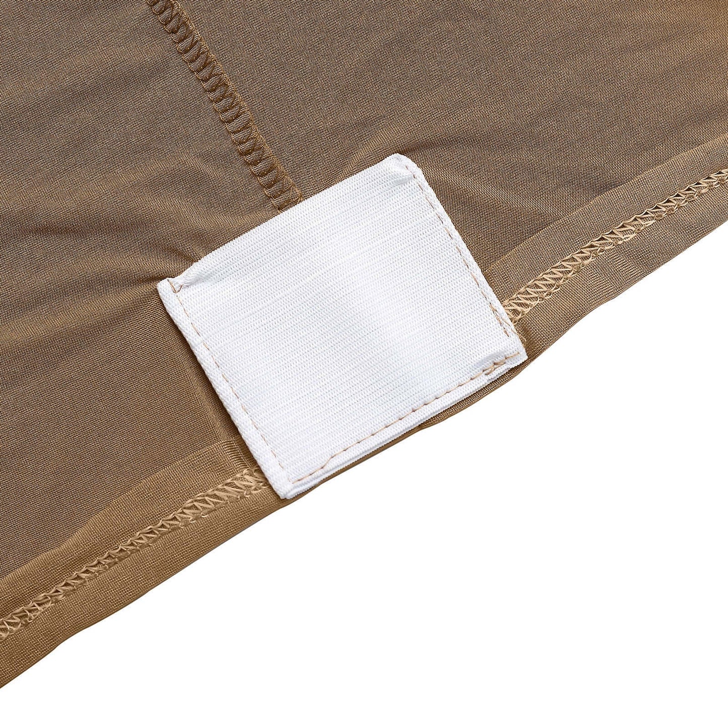 Stretch Spandex 6ft Rectangle Tablecloth Taupe - Durable Form-Fitting Table Cover