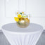 Glass Flower Vase Gold Foiled Crackle Bubble - Decorative Floral Centerpiece for Tables 6"