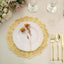 50 Pcs Paper 12" Round Placemats in Gold - Food Grade Lace Paper Doilies for Dessert Display & Table Decor
